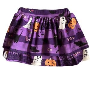 Not Too Spooky Girl’s Size 2 (80) Boo Purple Halloween Skirt w Pumpkin Ghost Bat